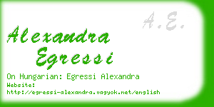 alexandra egressi business card